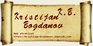 Kristijan Bogdanov vizit kartica